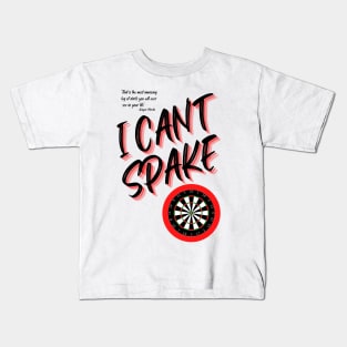 i can't spake wayne mardle commentary black letters Kids T-Shirt